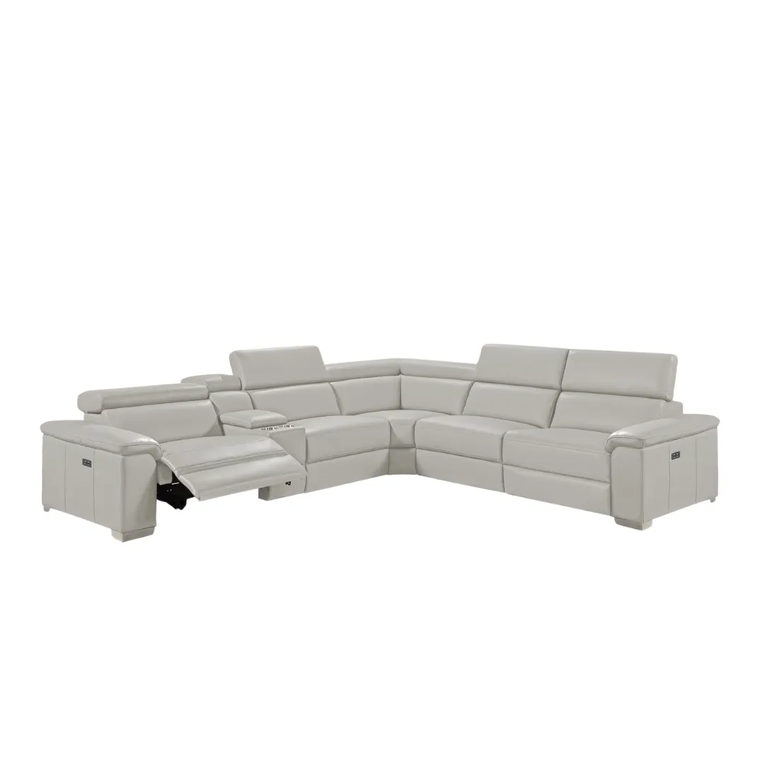 Milan Full Leather Electric Motion Corner Lounge