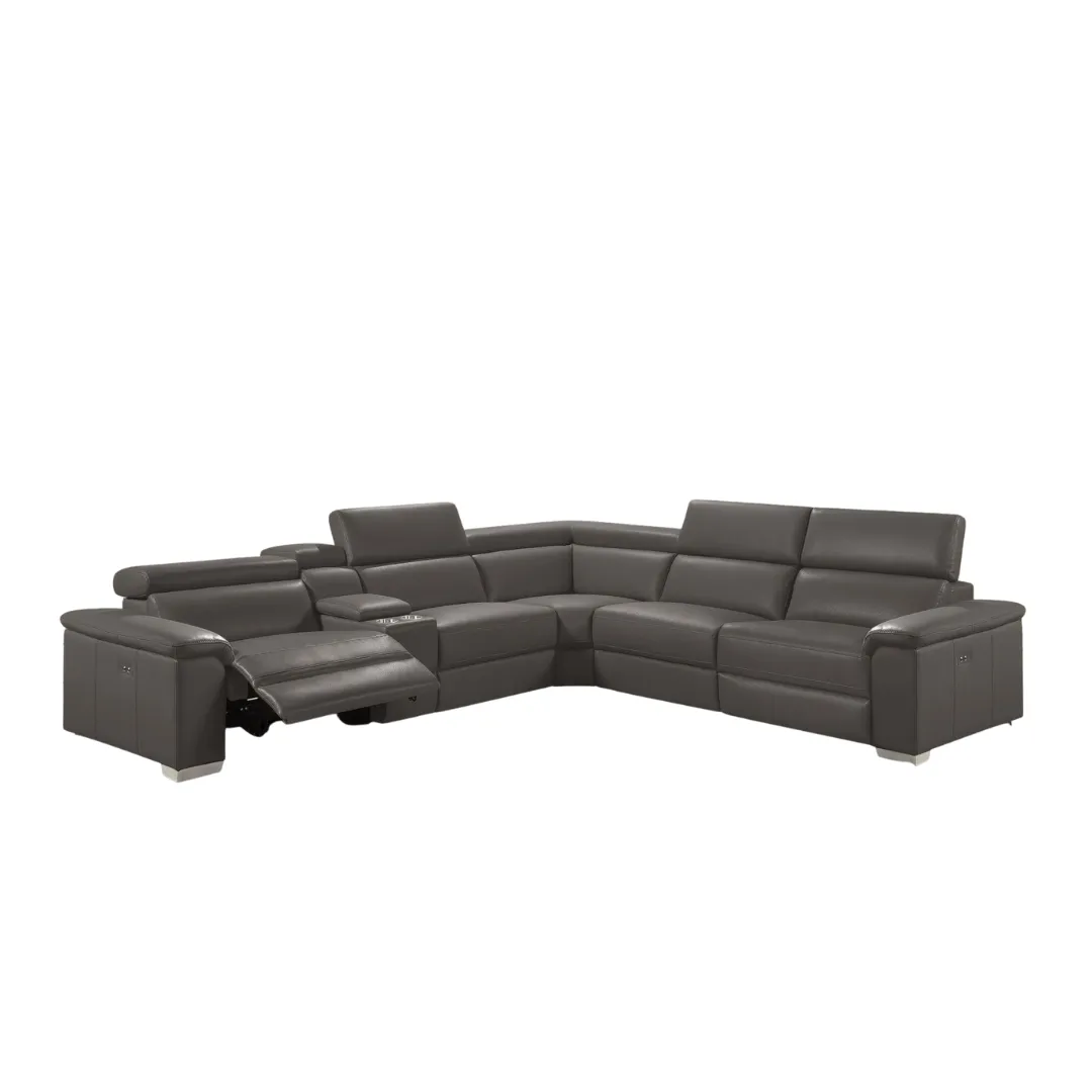 Milan Full Leather Electric Motion Corner Lounge