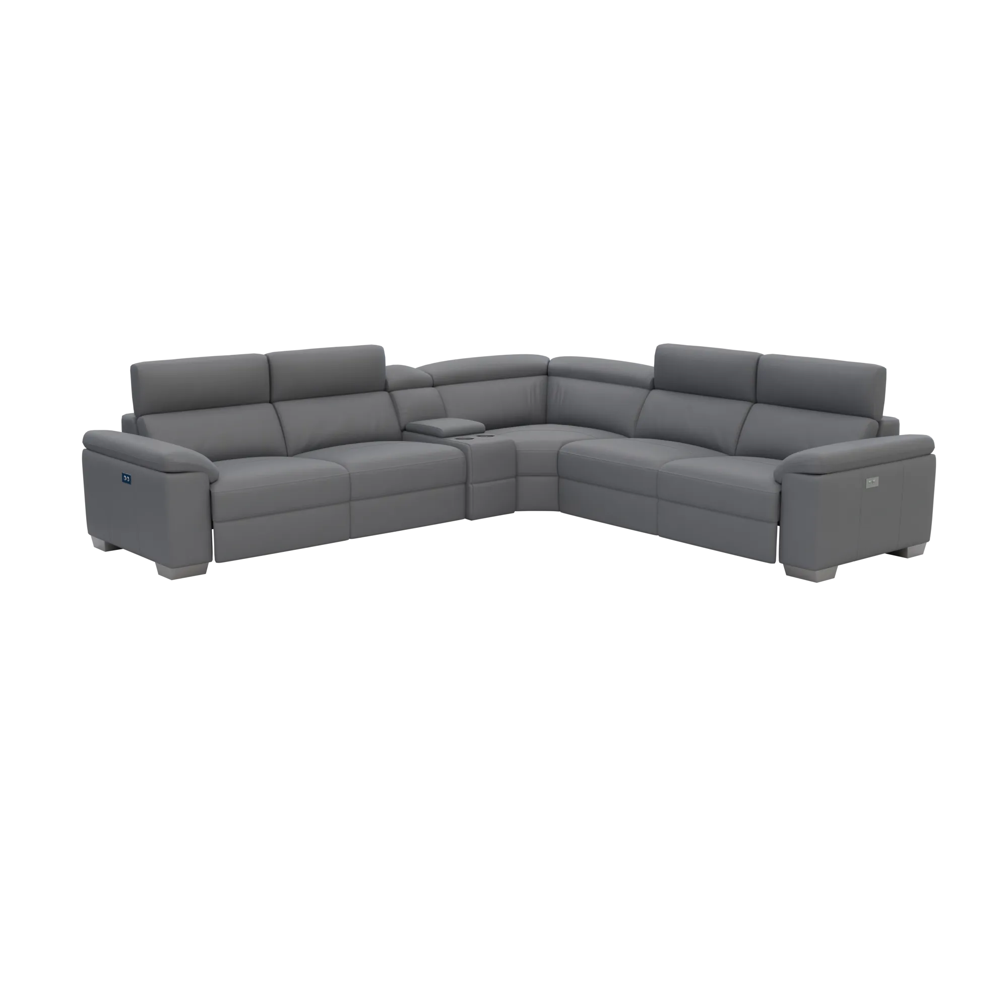 Milan Full Leather Electric Motion Corner Lounge