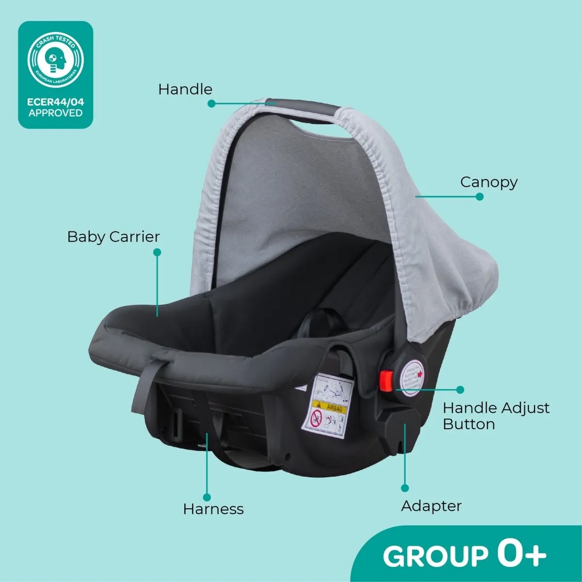 Moon Aria Go Travel System Lite Grey