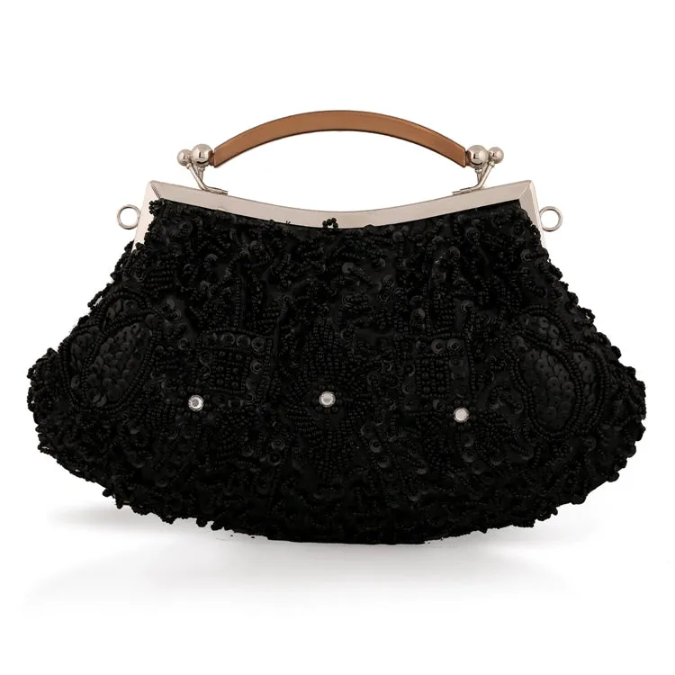 MOONFLOWER Beaded Retro Evening Handbag