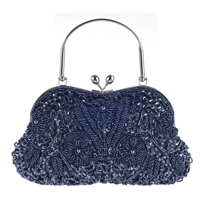 MOONFLOWER Beaded Retro Evening Handbag