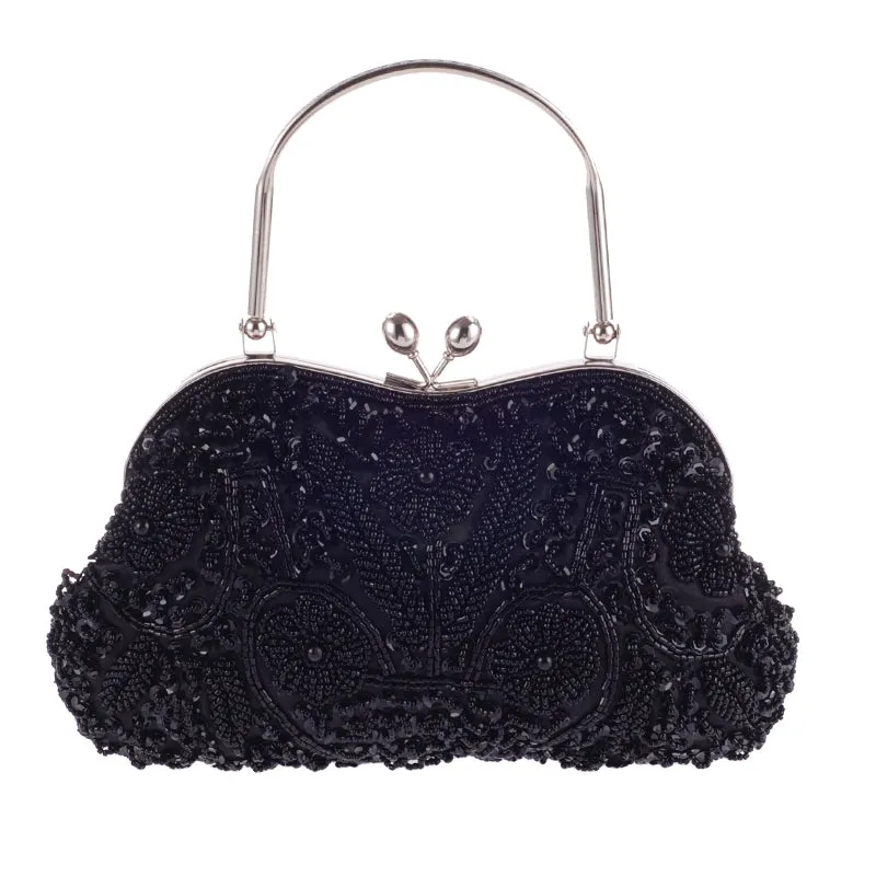 MOONFLOWER Beaded Retro Evening Handbag