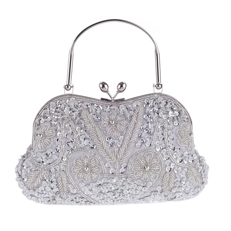 MOONFLOWER Beaded Retro Evening Handbag