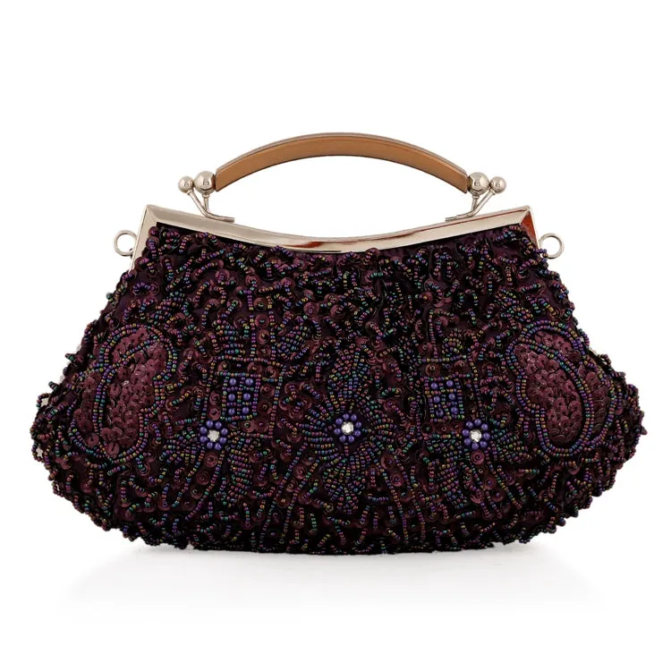 MOONFLOWER Beaded Retro Evening Handbag