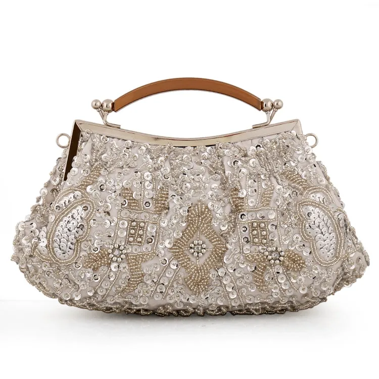 MOONFLOWER Beaded Retro Evening Handbag