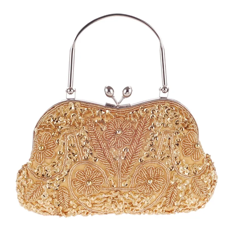 MOONFLOWER Beaded Retro Evening Handbag