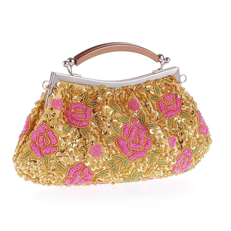 MOONFLOWER Beaded Retro Evening Handbag