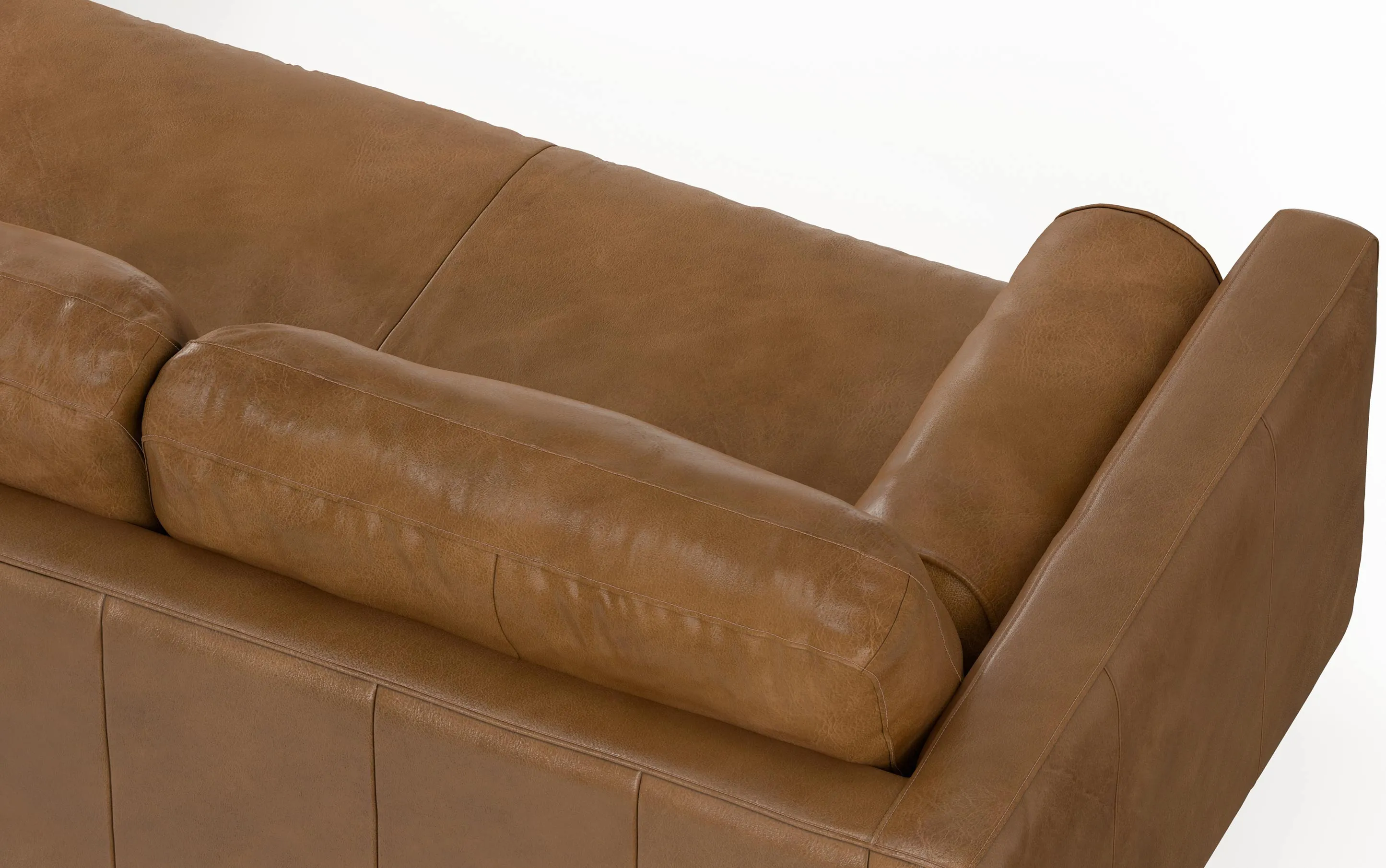 Morrison 72-inch Sofa in Genuine Leather