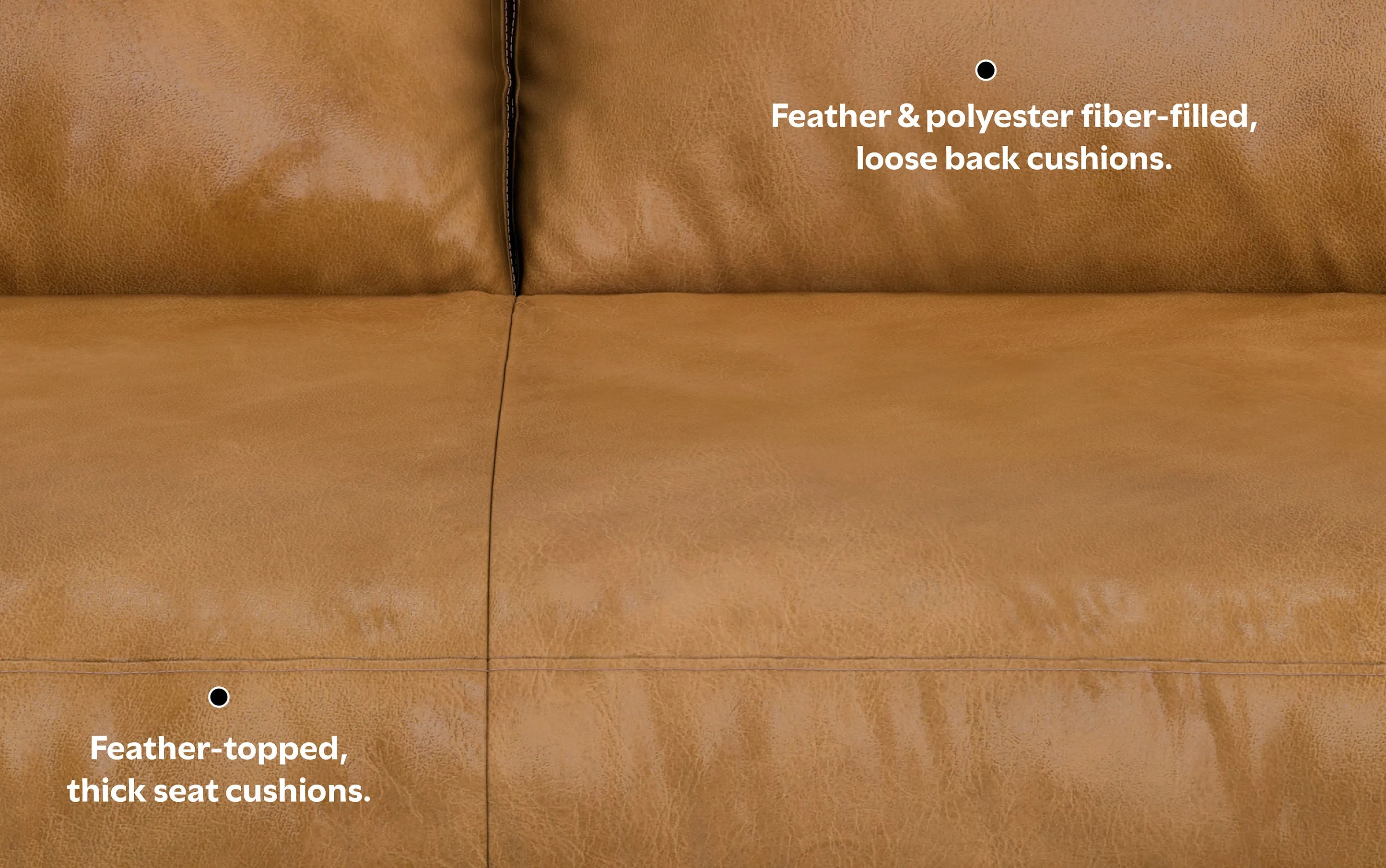 Morrison 72-inch Sofa in Genuine Leather