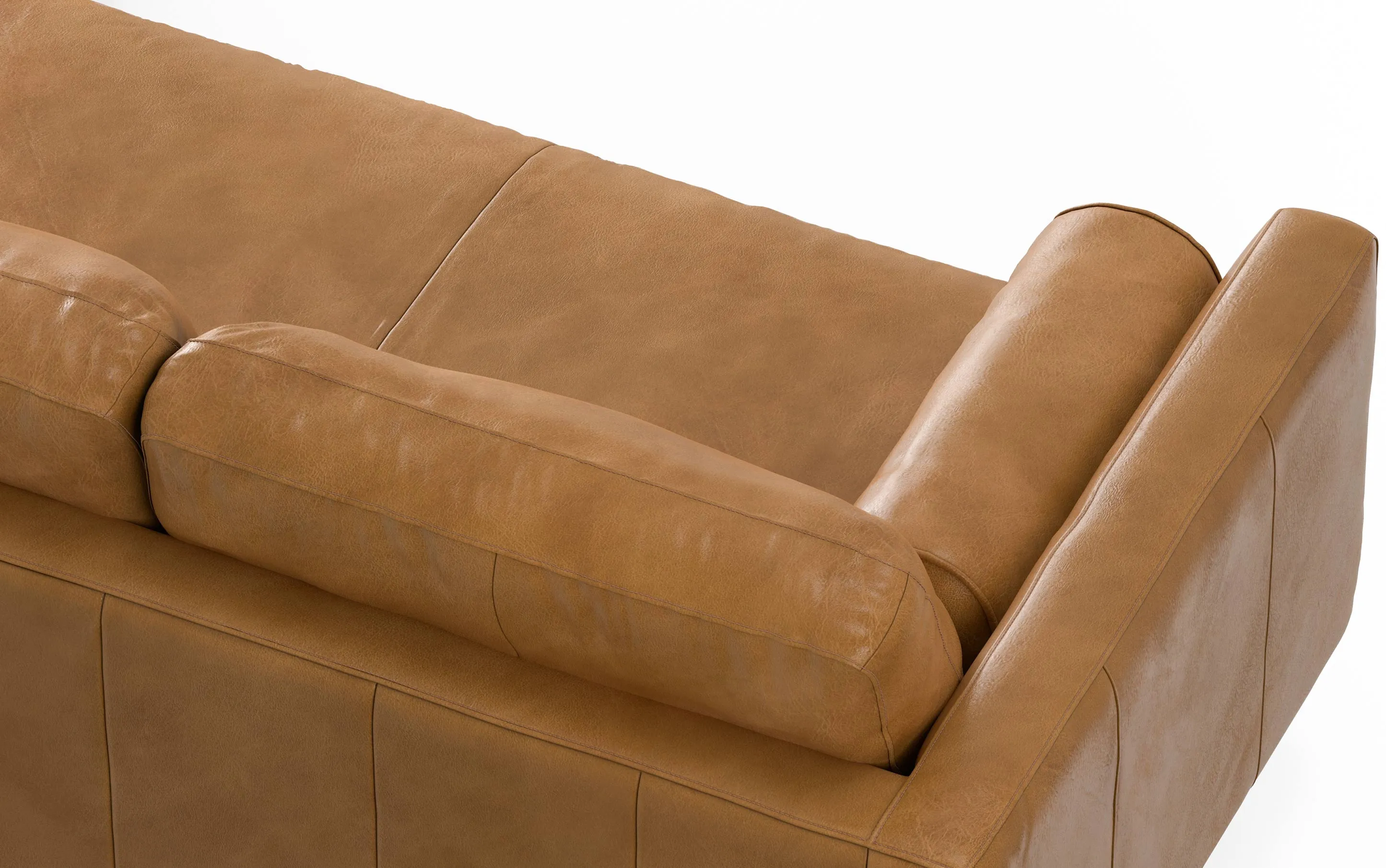 Morrison 72-inch Sofa in Genuine Leather