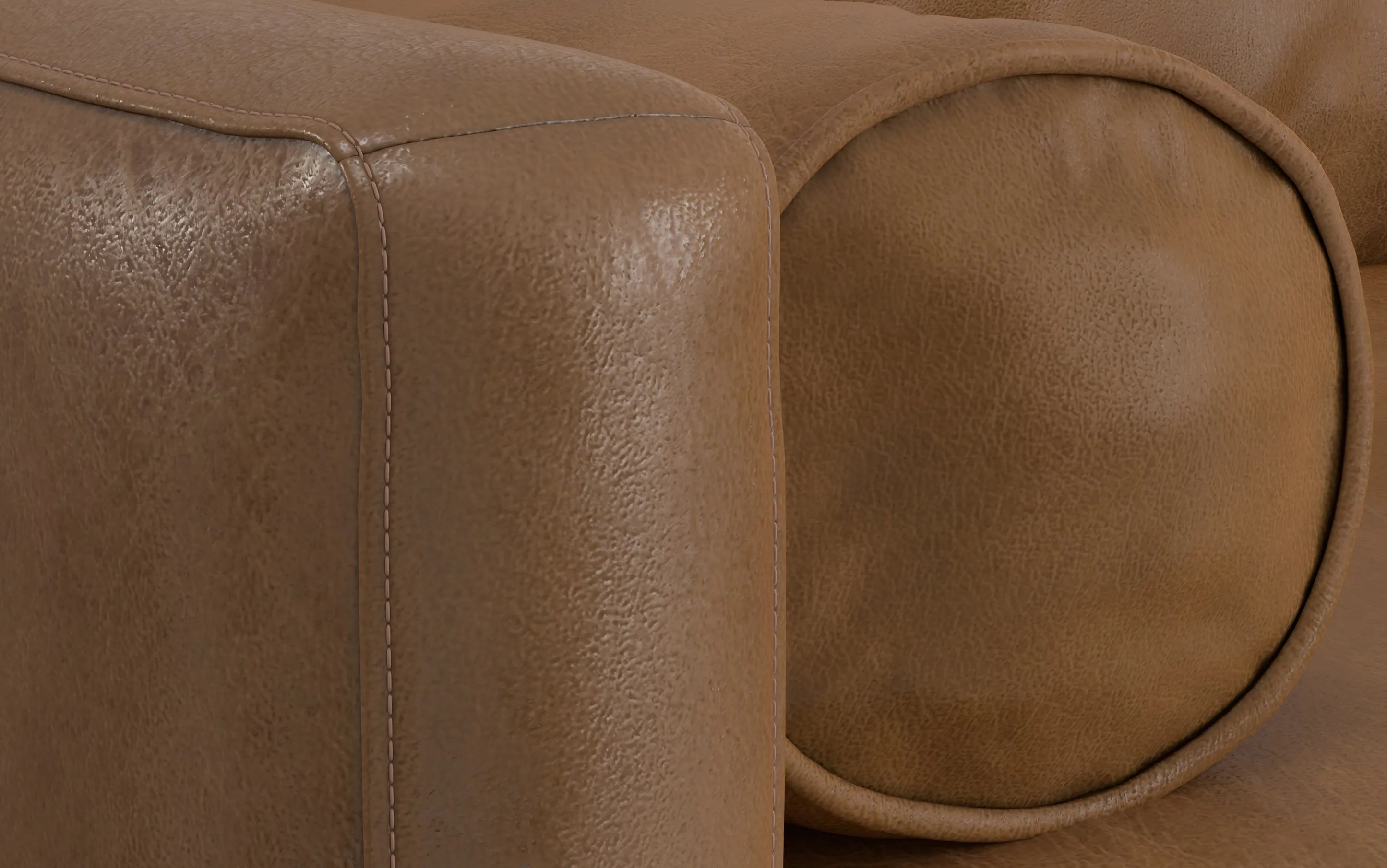 Morrison 72-inch Sofa in Genuine Leather