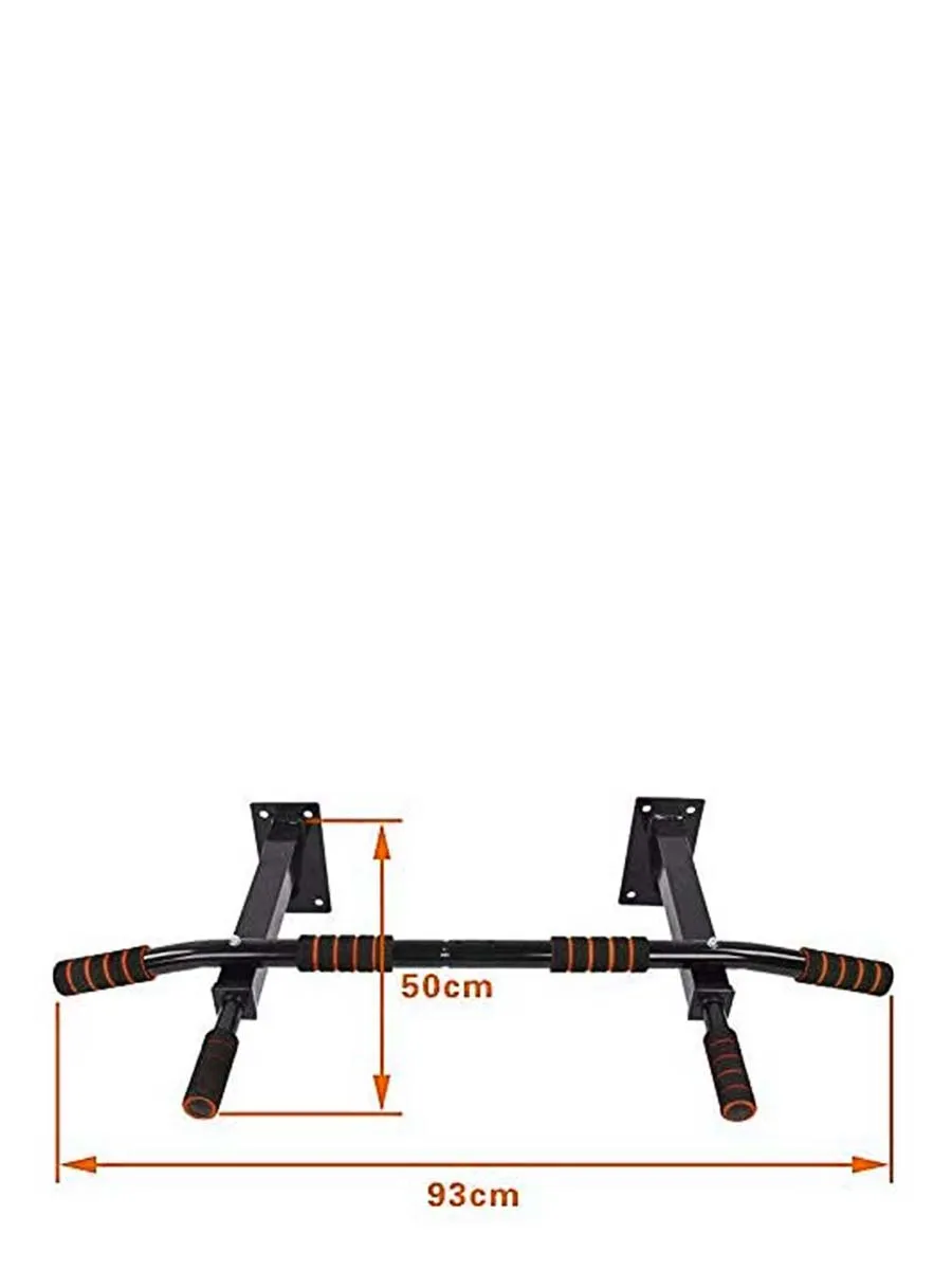 Mounted Pull Up Bar - 4 in 1 - Black / Orange