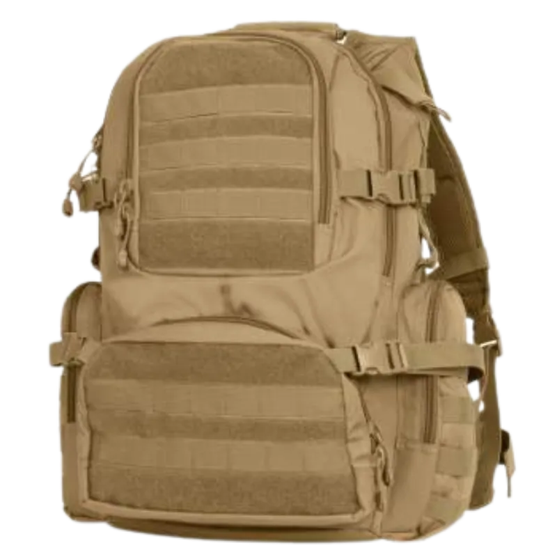 Multi-Chamber MOLLE Assault Pack | Black, Coyote