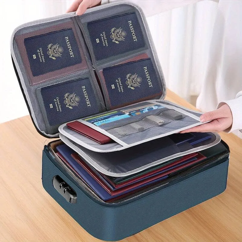 Multi-Layer Document Tickets Storage Bag Certificate File Organizer Case