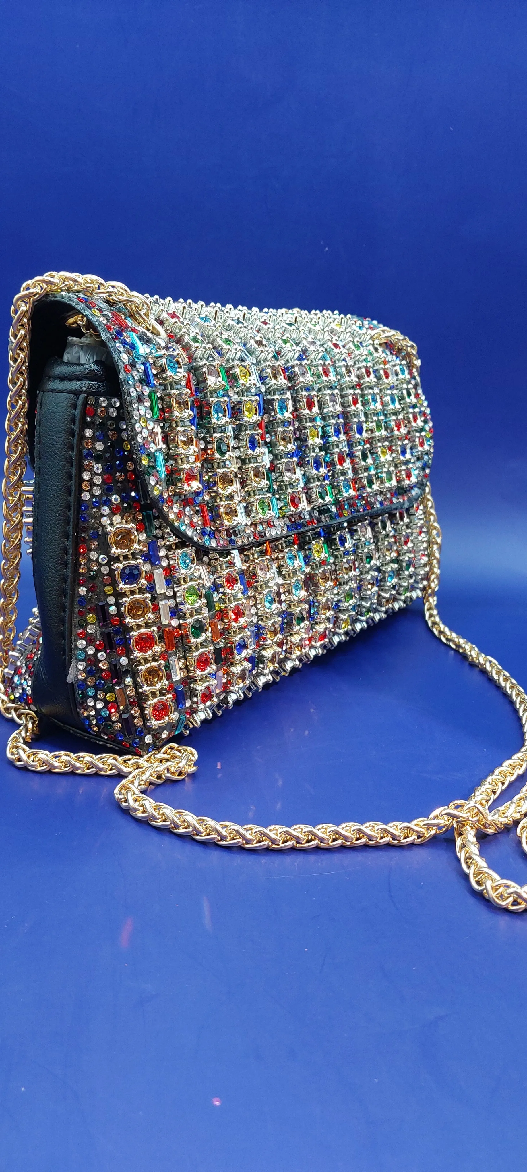 Multicolor Rhinestone Purse