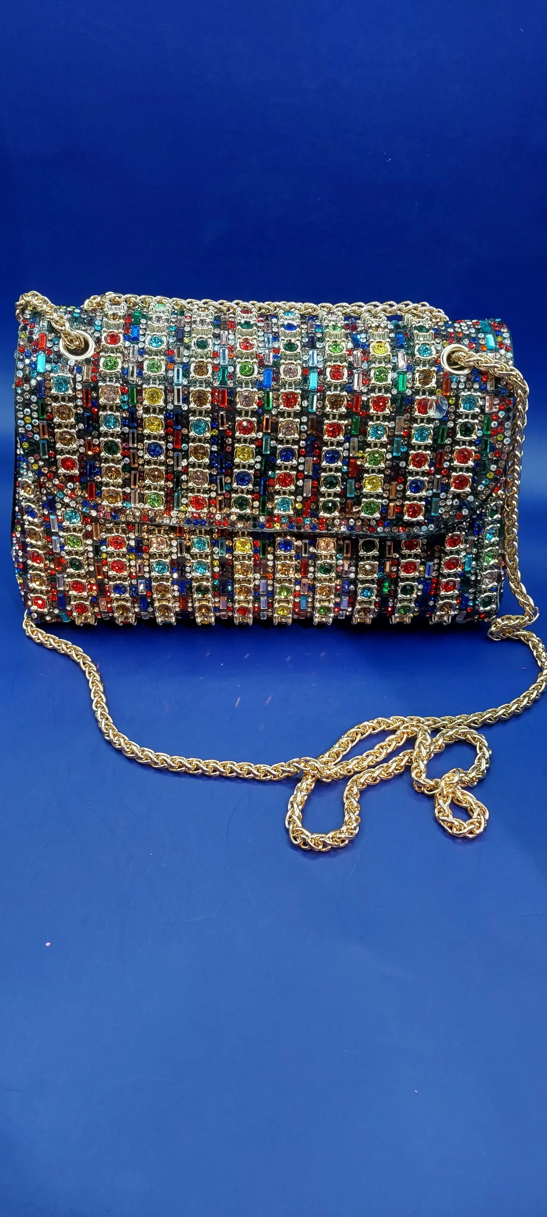 Multicolor Rhinestone Purse