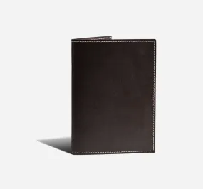 Nappa | Dark Brown Contrast Seam | Passport Cover