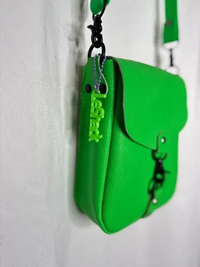 Neon Green Flap Crossbody Bag