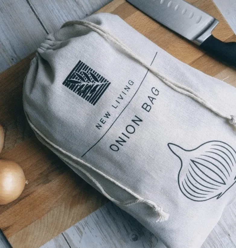 New Living- Reusable Linen Cotton Onion Bag