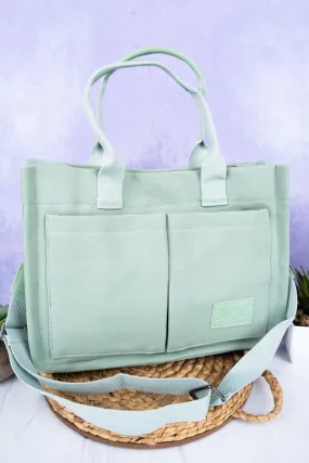 NGIL Mint Laurel Bay Small Canvas Tote