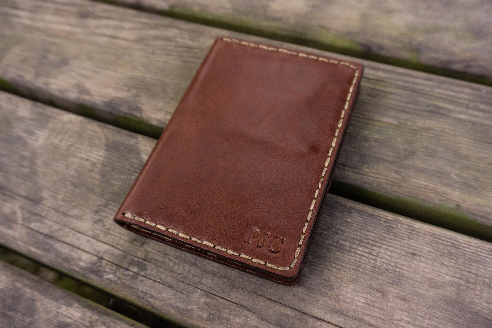 No.06 Leather Passport Holder - Brown