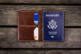 No.06 Leather Passport Holder - Brown