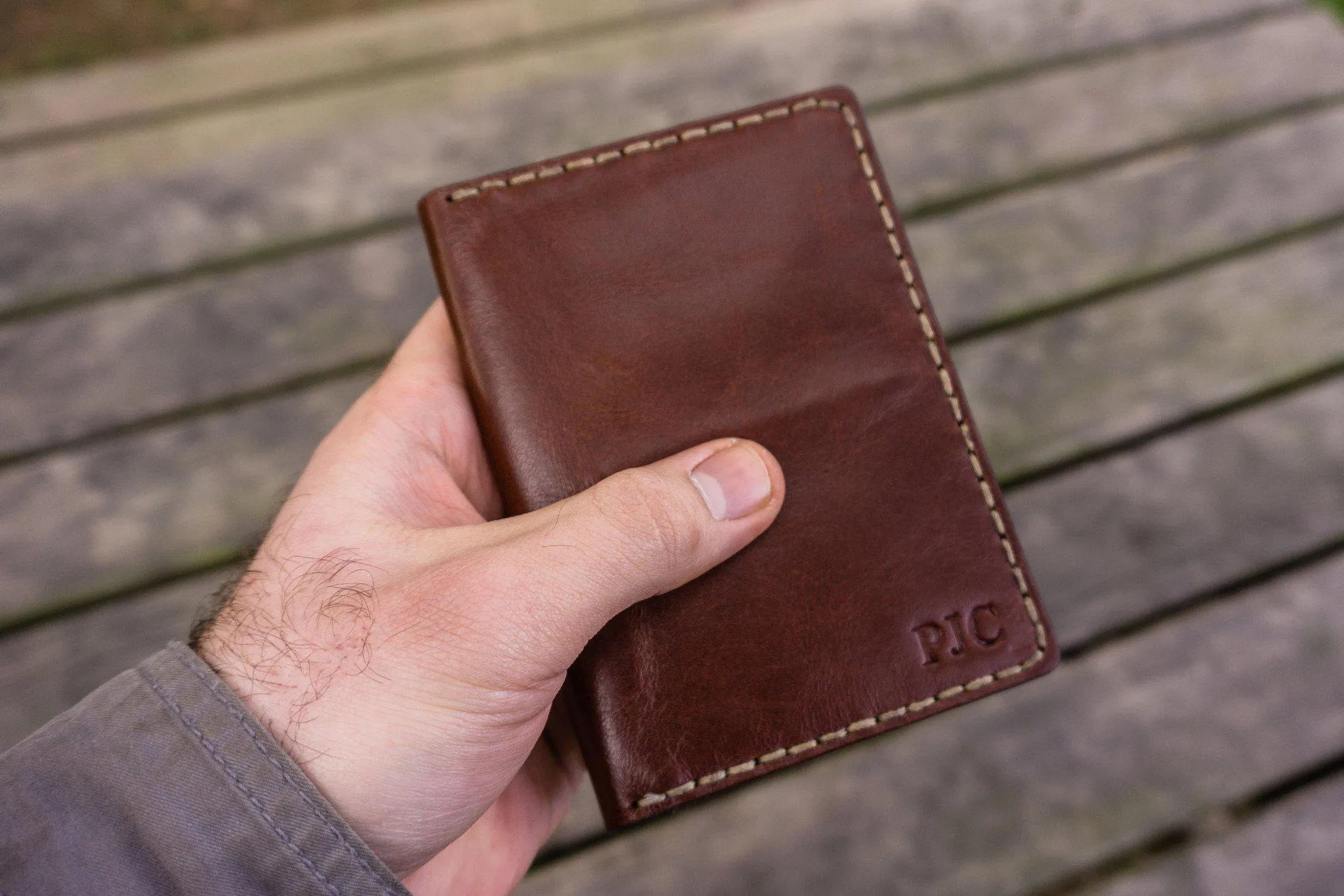 No.06 Leather Passport Holder - Brown