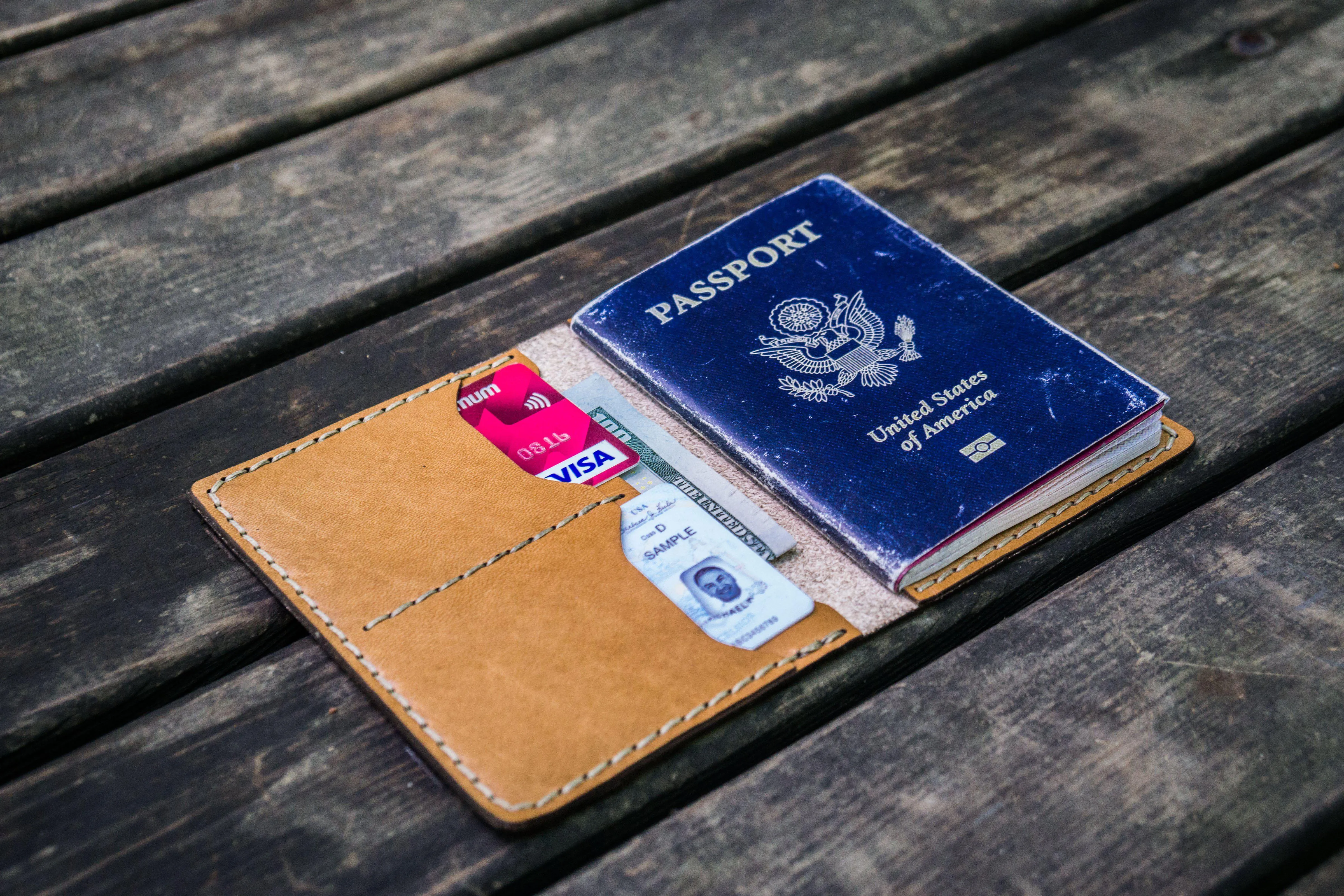 No.06 Leather Passport Holder - Natural