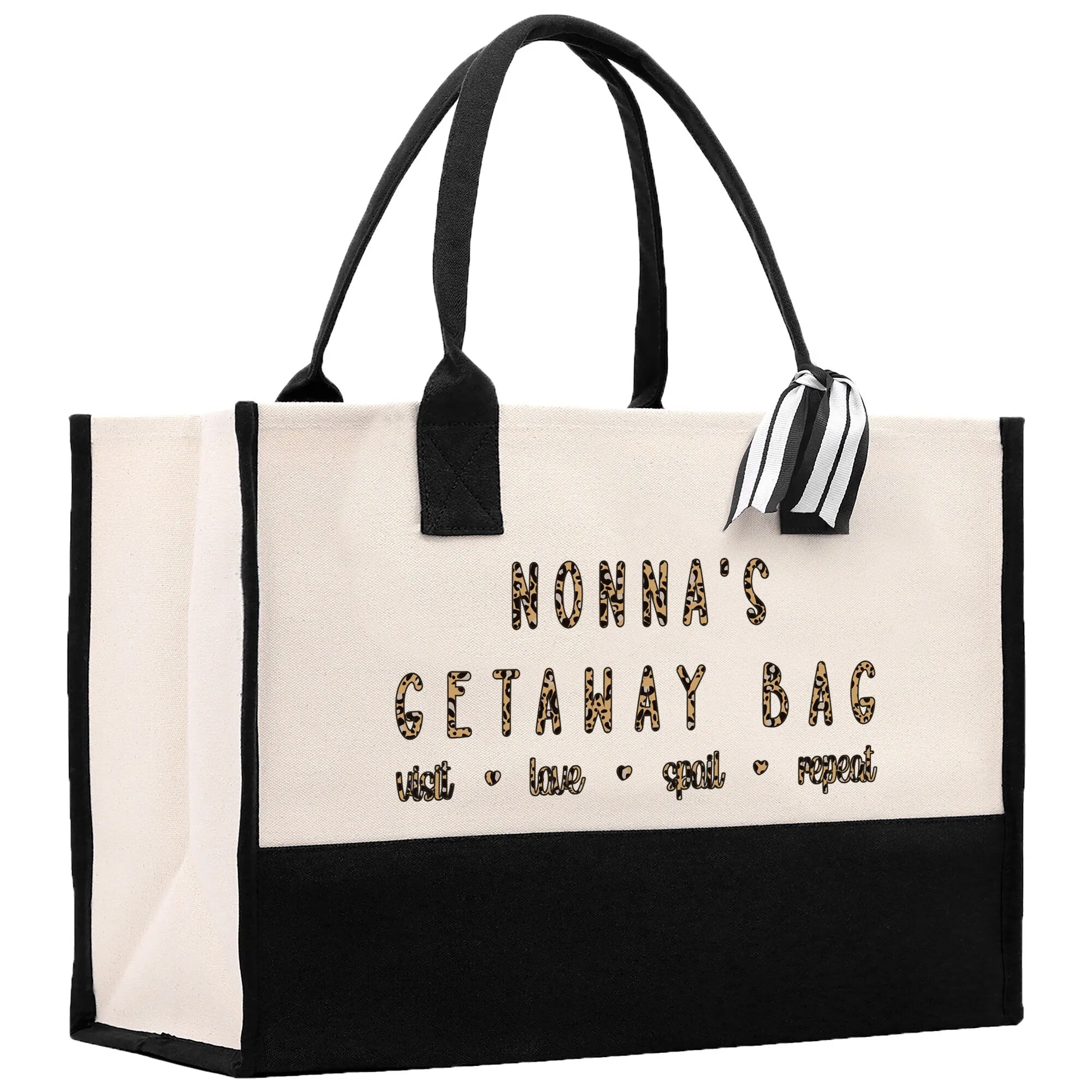 Nonna's Getaway Bag Leopard Grandma Tote Bag Nana Bag Grandma Gift Bag Shopping Bag Mothers Day Gift Live Love Spoil Bag Grandma Beach Bag