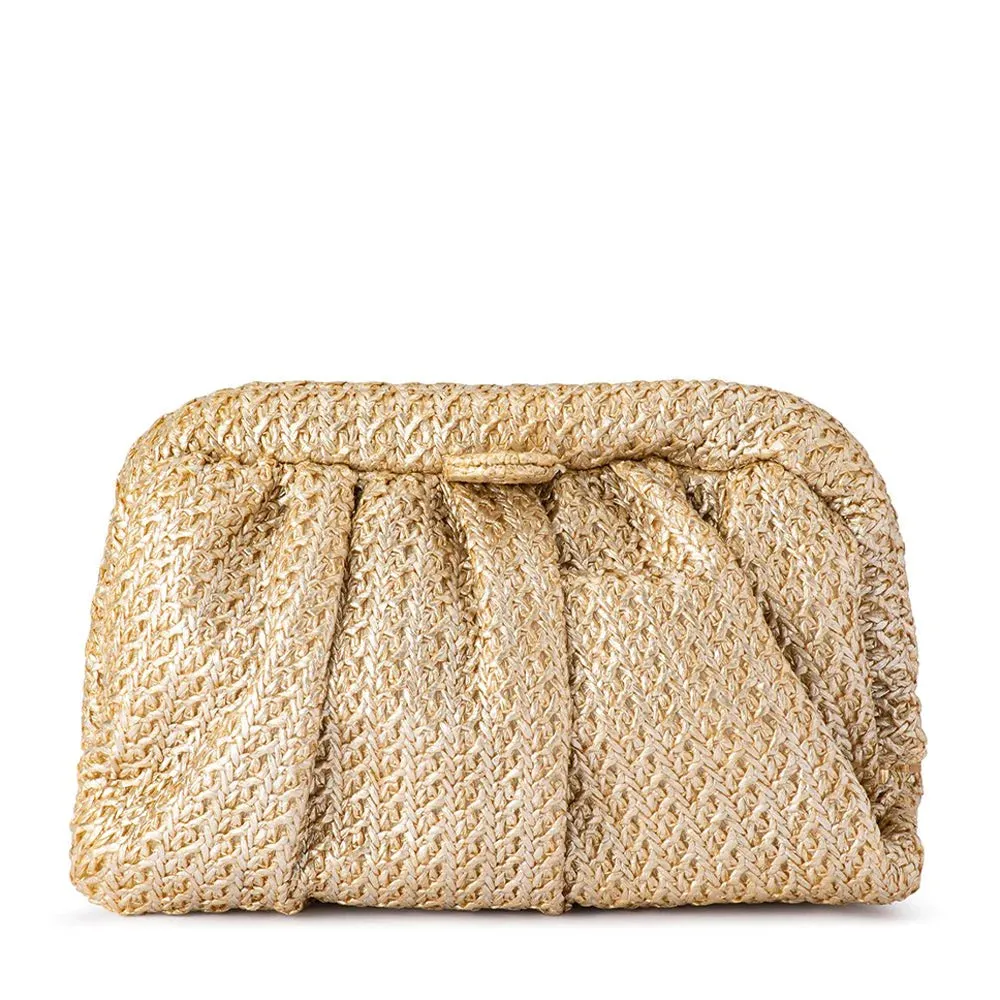 OB4800 STEVIE PLEATED WOVEN CLUTCH