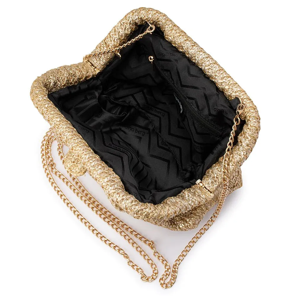 OB4800 STEVIE PLEATED WOVEN CLUTCH