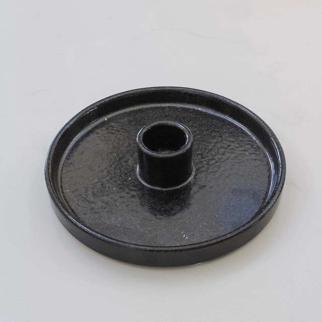 Onyx Stoneware Candle Holder