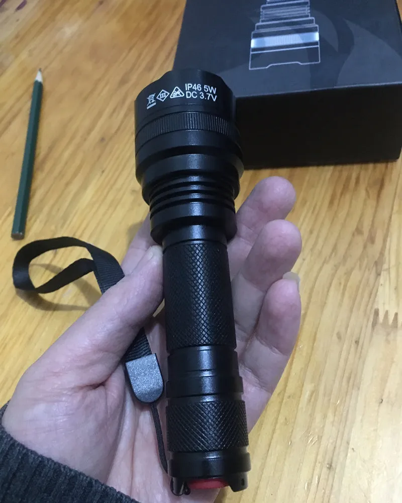 Oxlaser flashlight, strong light, rechargeable tactical flashlight LED camping outdoor hiking emergency flashlight