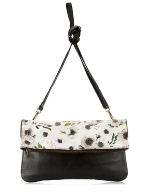 PARIS - Leather Clutch | Floral/Black