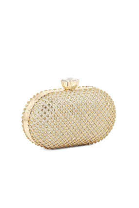 Party Wear Clutch B20766-Golden