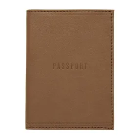 Passport Cover - Brown Leatherette