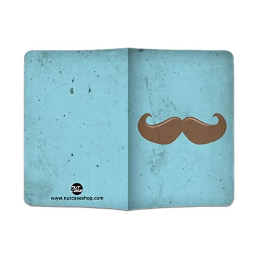 Passport Cover Holder Travel Wallet Case- Mustache