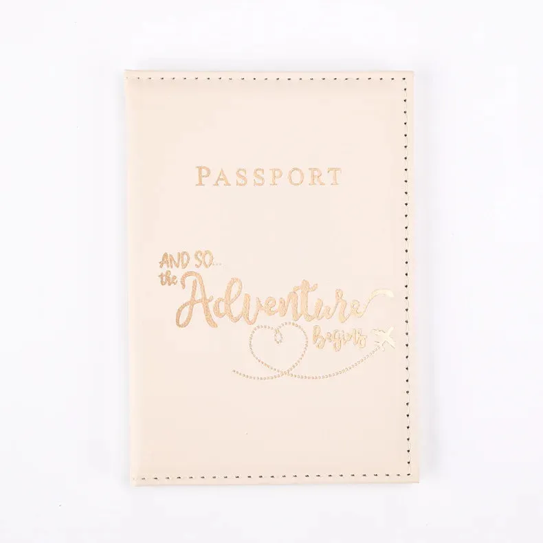 Passport Cover Protective Women Men Travel Passport Ticket Holder Case Letter Print ID Card Passport Holder Clip Bags