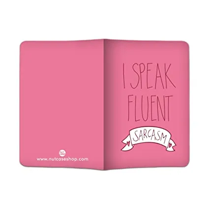 Passport Cover Travel Wallet Holder -I Speak Fluent English