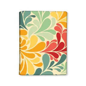 Passport Cover Travel Wallet Holder -Retro Flowers