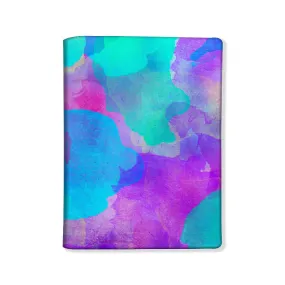 Passport Cover Travel Wallet Holder -Watercolors Paint Blue & Purple