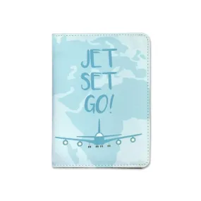 Passport Holder  Travel Wallet Organizer  -  Designer Passport Cover - Jet Set Go