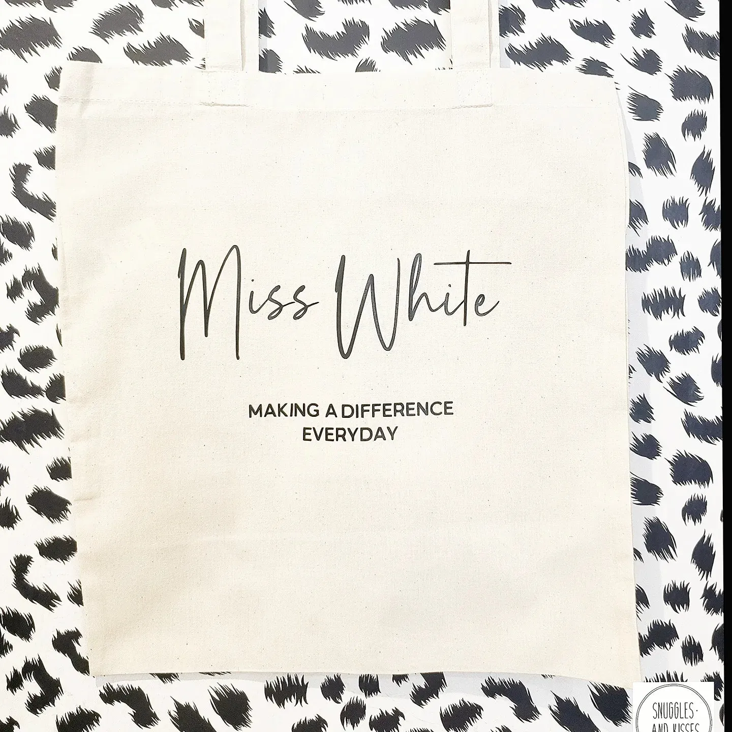 Personalised 'Making a Difference Everyday' Reuseable Tote Bag