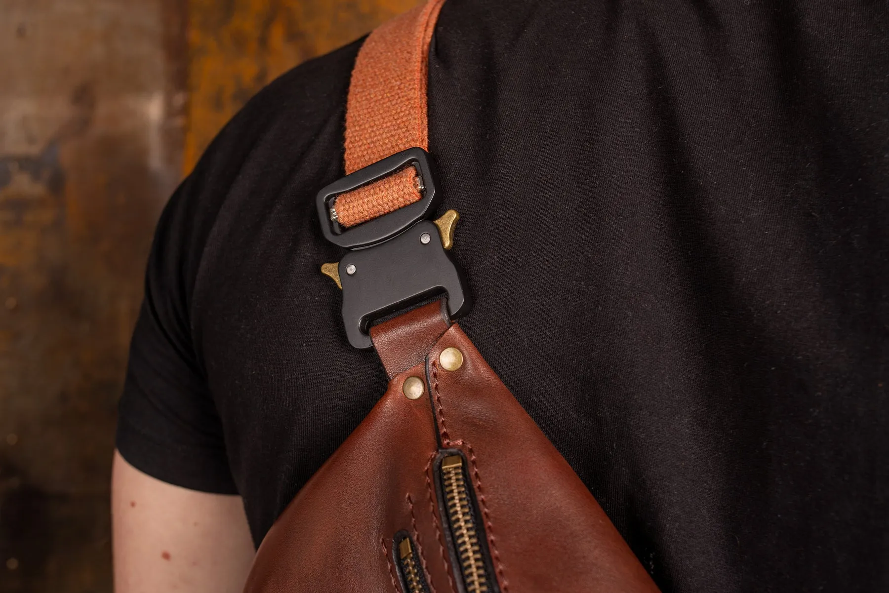 Personalized men shoulder bag, Brown leather belt bag, men’s leather bag, waist bag, crossbody bag, fanny bag, full grain leather bag