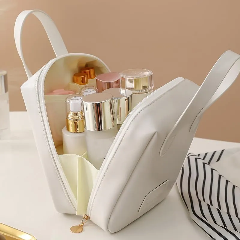 Portable Leather Makeup Organizer