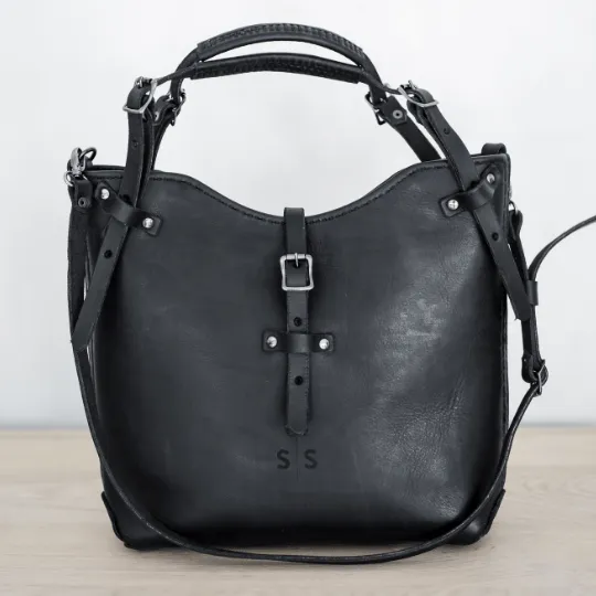 Premium Leather Esther Handbag 2.1 Black