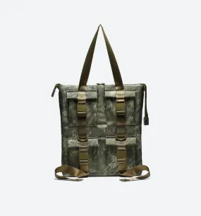 Printed Tote - Olive Canvas/Black