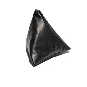 Pyramid Coin Purse | Black Lambskin