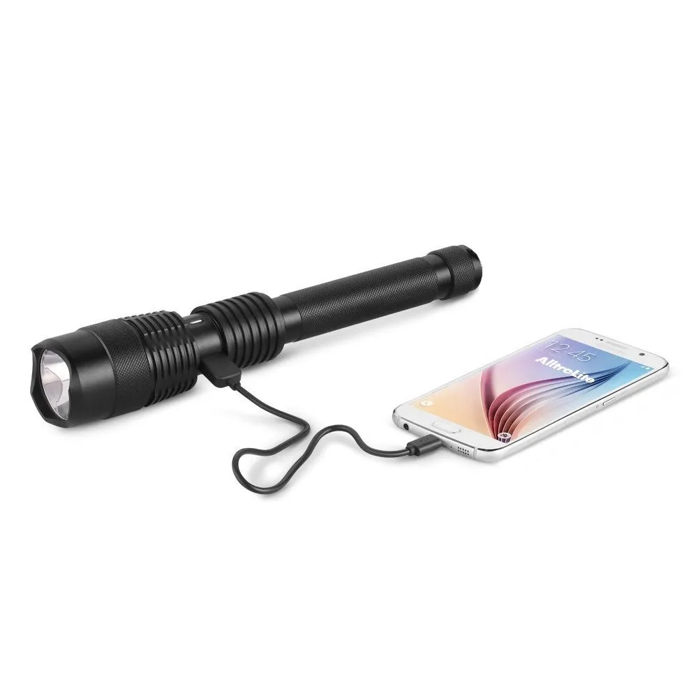 Python Rechargeable Flashlight & USB Charging Bank